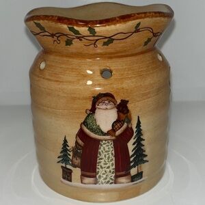 Crazy Mountain Votive Candle Tarte Wax Warmer Old World Santa Christmas Holly